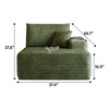 MAYEERTY Left Sleeper Sofa Green - Corduroy, Left-Sleeper, No Assembly, Fits Living Room/Bedroom - 4 of 4