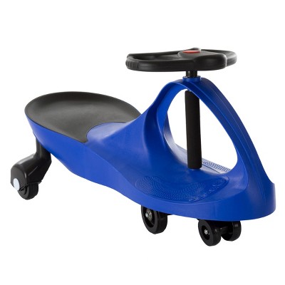 Toy Time Kid's Zig Zag Wiggle Car Ride-On Scooter - Blue and Black