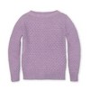 Girls' Organic Long Sleeve Textured Cardigan Sweater, Kids - 3 of 3