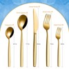 GustoWave 30 Piece Plated Stainless Steel Flatware Set, 30 Pieces Silverware Set, Cutlery Set, Service for 6 - 2 of 4