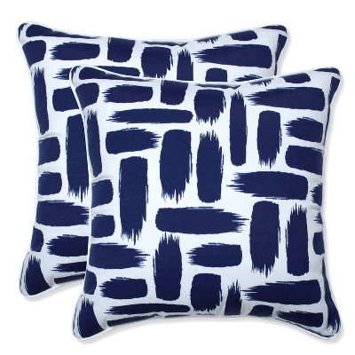 18.5" 2pk Baja Nautical Throw Pillows Blue - Pillow Perfect