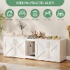 Acekool Dual Cat Litter Cabinet - Hidden Washroom with Storage - 4 of 4