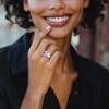 Ross-Simons 5.00 Carat Simulated Amethyst and 3.20 Carat CZ Toi Et Moi Ring in Sterling Silver - 2 of 4