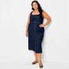 Women's 90's Denim Midi A-Line Dress - Future Collective Dark Wash - 3 of 3