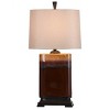 StyleCraft Reactive Glaze Table Lamp Burnt Red Glazed : Ceramic Body, Linen Shade, No Assembly Required - image 2 of 4