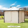 Outsunny Universal Gazebo Sidewall Set with 4 Panels, Hooks and C-Rings Included for Pergolas & Cabanas - 2 of 4