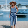 Women's Blue Sleeveless Scoop Neck Pocket Jumpsuit - Cupshe - 2 of 4