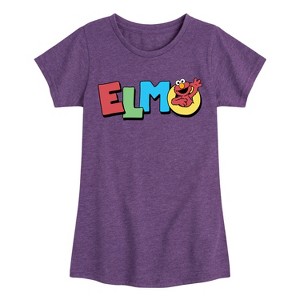 Girls' - Sesame Street - Elmo Fitted Short Sleeve Graphic T-Shirt - 1 of 4