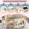 Aoibox  4-in-1 Kids Wooden Activity Desk and Chair Set with Dual-Sided Whiteboard Chalkboard Storage for Learning and Play - 3 of 4