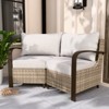 EAGLE PEAK Coastal Vista Patio Outdoor Wicker Love Seat, Patio Conversation Set Wicker Rattan Sofa Chair Set - 2 of 4