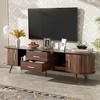 MAYEERTY Mid-Century Modern TV STand for 80" TV, Entertainment Center with Storage for Living Room Bedroom - 3 of 4