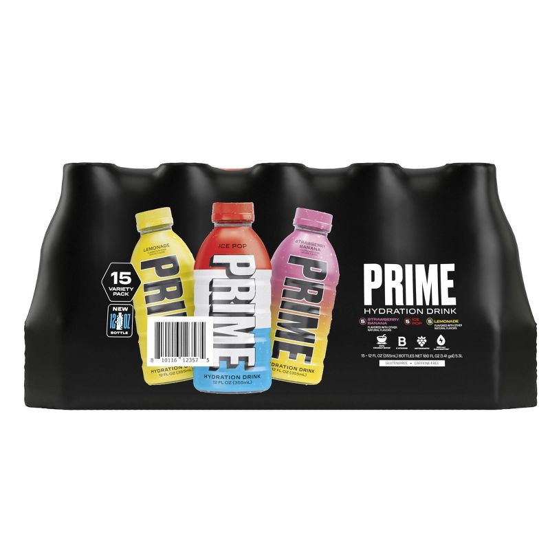 Prime Hydration Variety Pack Sports Drink - 15pk/12 fl oz Bottles, 1 of 3