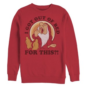 Men's Snow White and the Seven Dwarfs Sleepy Yawn Sweatshirt - 1 of 4