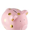Pearhead Ceramic Piggy Bank - Pink/Gold - 2 of 4