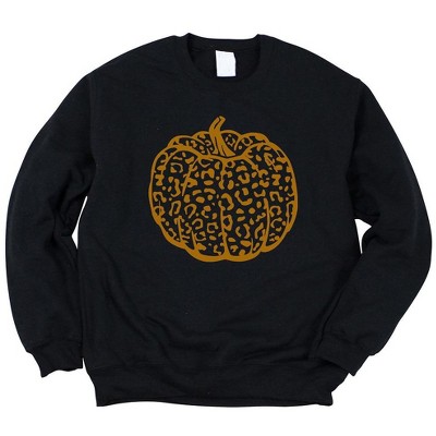 Simply Sage Market Women's Graphic Sweatshirt Brown Leopard Pumpkin