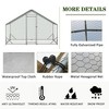 Metal Chicken Coop Walk-in Poultry Cage with Water-Resident Cover , Large Chicken Run Pen with Spire Shaped Cage 6.5'L - 3 of 4