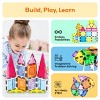 PICASSO-TILES Magnetic Tiles for Kids, Building Set with Windows and Doors, Instruction Booklet Included - 3 of 4