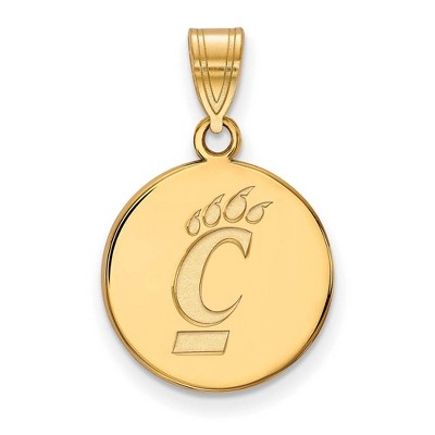 Black Bow Jewelry 10k Yellow Gold Cincinnati Bearcats NCAA Medium Pendant