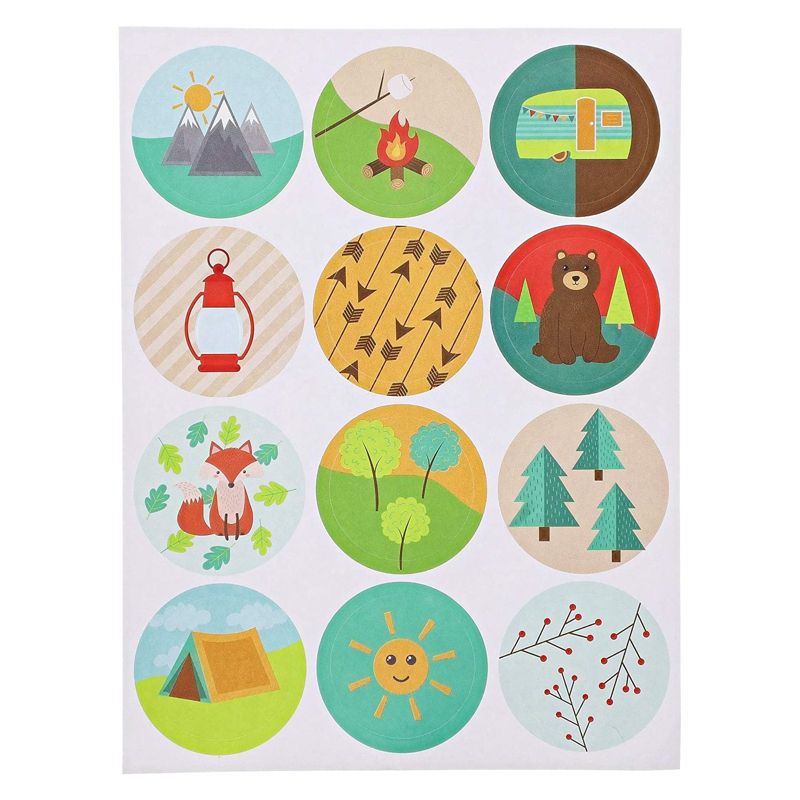 Juvale 48 Piece Camp Themed Stationery and Sticker Pack for Kids with Envelopes for Writing Letters, 3 of 7