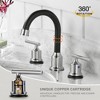 WOWOW 8 in. Widespread Double-Handle Bathroom Faucet - 3 of 4