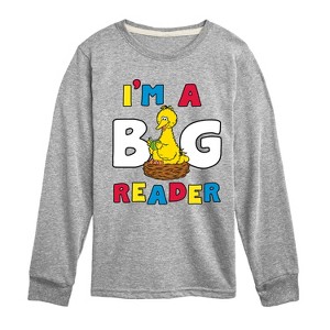 Boys' - Sesame Street - Big Reader Long Sleeve Graphic T-Shirt - 1 of 3