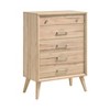 NicBex Mid-Century Modern 2/5/6 Drawer Dresser,Wood Chest of Drawers with Metal Handles for Bedroom,Living Room,Entryway,Oak - 3 of 4