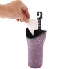 Unique Bargains Auto Car Trash Can Durable Seat Back Trash Bin Pink 1 Pc 3.9" Width 7.5" Height Plastic Rhinestone - 4 of 4