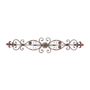 Rustic Metal Ornamental Wall Decor Brown - Olivia & May: Iron Artwork, Vertical Sculpture, Spot Clean - 1 of 4