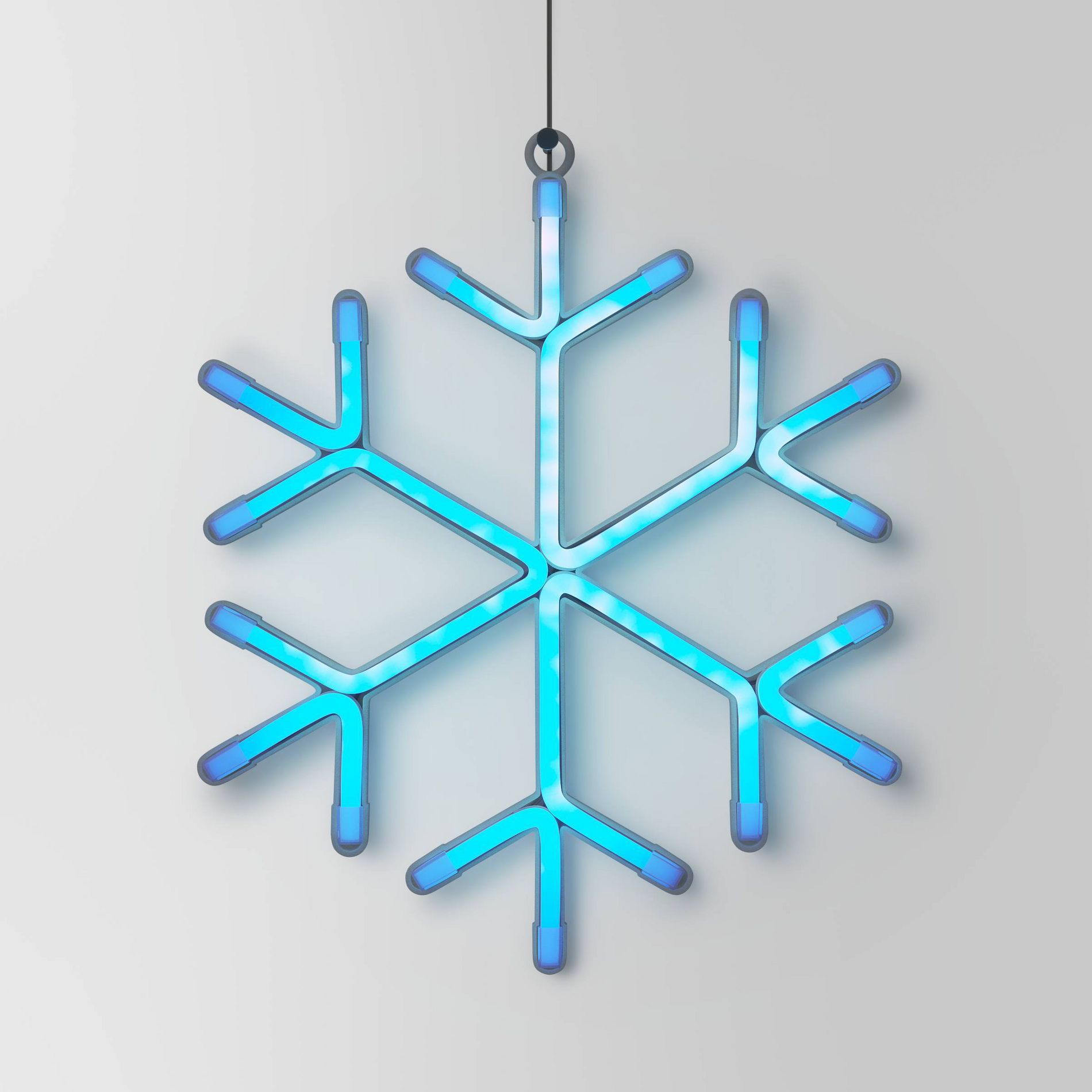 LED Battery Operated Christmas Neon Snowflake Hangable Sign Blue - Wondershop™