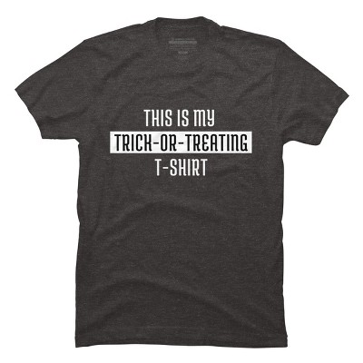 Men's Design By Humans Trick Or Treating By beeyou T-Shirt