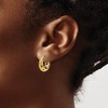 Black Bow Jewelry Tapered Scroll Hoop Earrings in 10k Yellow Gold, 16mm (5/8 Inch) - 4 of 4