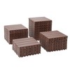 Plastic Interlocking Deck Tiles Outdoor All Weather, 44 Pack, 12"x12" Waterproof Patio Deck Tiles, Patio Flooring Decking Tiles, Brown - 3 of 4