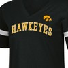 NCAA Iowa Hawkeyes Women's Mesh Trim V-Neck T-Shirt - 3 of 3