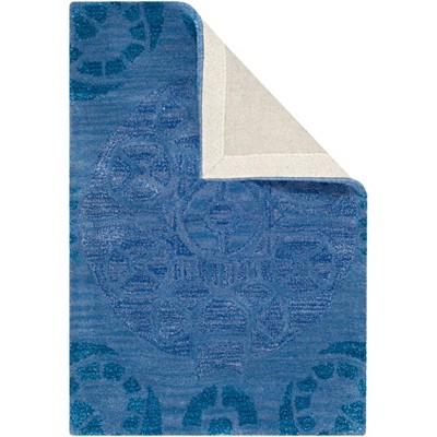 Blue Hand-Tufted Wool Medallion 8' x 10' Area Rug