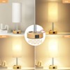 Itopfox Bedside Table Lamp with 3-Way Dimmable Touch Control USB-C & USB-A Charging Ports AC Outlet LED Bulb Included Flaxen Fabric Shade for Bedroom - 2 of 4
