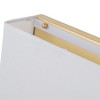C Cattleya 2 light Gold Plug-in and Hardwired Wall Sconce with White Linen Shade - 3 of 4