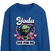 Men's - Star Wars - Valentine Yoda One For Me Long Sleeve Graphic T-Shirt - 2 of 4