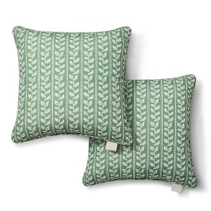 MARTHA STEWART Vineyard Vines Indoor Outdoor Decorative Lumbar Pillow 2-Pack Set - 1 of 4
