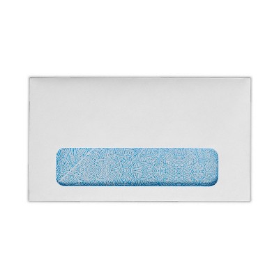 LUX Moistenable Glue Security Tinted #6 3/4 Window Envelope 3 5/8" x 6 1/2" Bright White 500/Pack