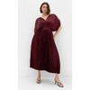Women's Plus Size Henley Midi Dress - burgundy | CITY CHIC - 2 of 4