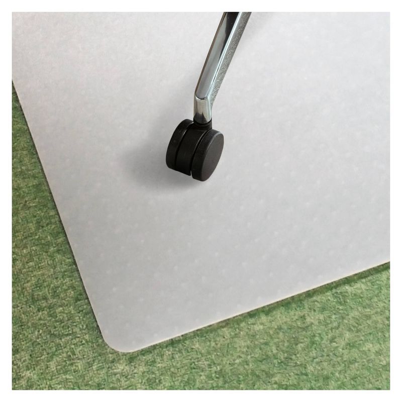 Polypropylene Foldable Chair Mat for Carpets Rectangular White - Floortex®, 5 of 10