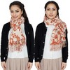 Anna-Kaci Women's Floral Print Winter Scarf Soft Cashmere Feel Fringe Shawl Wrap Scarves for Evening Dress - 4 of 4
