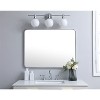 Elegant Lighting Soft corner metal rectangular mirror 27x36 inch in Silver - 2 of 4