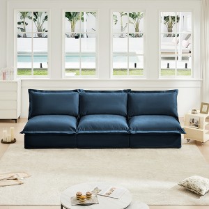NicBex Couches for Living Room Single Deep Seat Sofa Couch Fabric Slip-covered Armchair with 1 Big Back Cushion and 2 Big Toss Pillows - 1 of 4