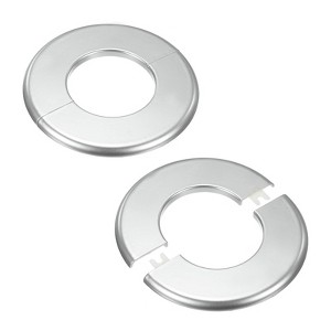 Unique Bargains Wall Split Flange Self-Adhesive Plumbing Cover Plates ABS Faucet Escutcheons 2 Pcs - 1 of 4