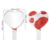 Unique Bargains Heart Shape Cosmetic Mirror Red White 1 Pc - image 2 of 3