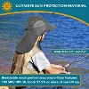 Unisex Solid Wide Brim Bucket Hat with Neck Flap and Chin Cord - Outdoor Packable Boonie Sun Hat for Mens Womens - Tirrinia - 2 of 4