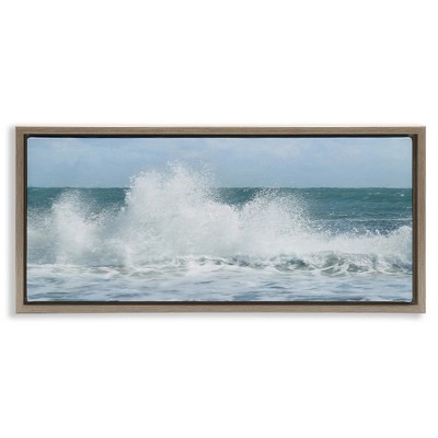 Stupell Industries Ocean Waves Crashing Foam Splash, 25" x 11"