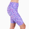 Calypsa Women's Chlorine Resistant High Waisted Long Bike Swim Shorts - 2 of 4