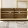 Runesay Natural Rattan bookshelf 7 tiers Bookcases Storage Rack with cabinet - 4 of 4